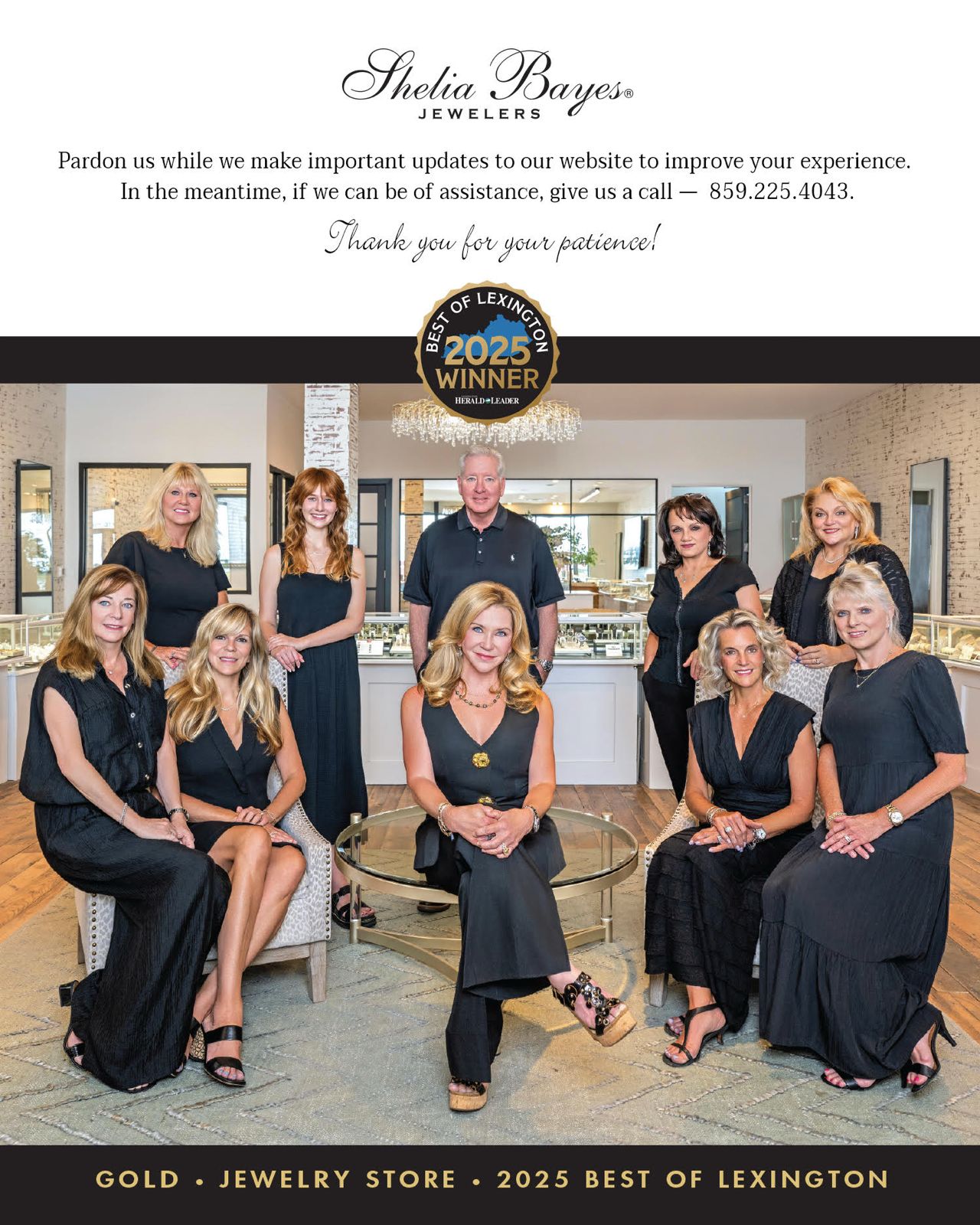 The Shelia Bayes Jewelers team in the Lexington showroom